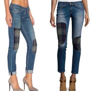 Rag & Bone women’s size 24 Dre  Plaid Patchwork jeans